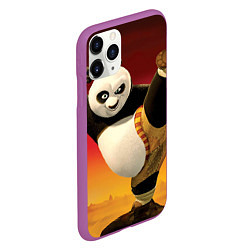 Чехол iPhone 11 Pro матовый Кунг фу панда, цвет: 3D-фиолетовый — фото 2