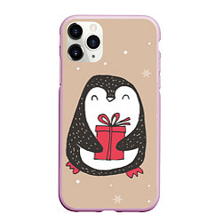 Чехол iPhone 11 Pro матовый Пингвин с подарком