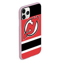 Чехол iPhone 11 Pro матовый New Jersey Devils, цвет: 3D-розовый — фото 2