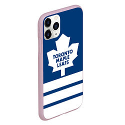 Чехол iPhone 11 Pro матовый Toronto Maple Leafs, цвет: 3D-розовый — фото 2