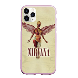 Чехол iPhone 11 Pro матовый Nirvana Angel, цвет: 3D-розовый