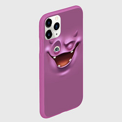 Чехол iPhone 11 Pro матовый Пластилиновый смайл, цвет: 3D-фиолетовый — фото 2