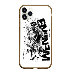 Чехол iPhone 11 Pro матовый Eminem Rap, цвет: 3D-коричневый