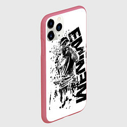 Чехол iPhone 11 Pro матовый Eminem Rap, цвет: 3D-малиновый — фото 2