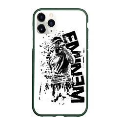 Чехол iPhone 11 Pro матовый Eminem Rap, цвет: 3D-темно-зеленый