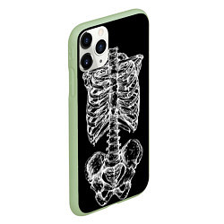 Чехол iPhone 11 Pro матовый Скелет, цвет: 3D-салатовый — фото 2