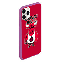 Чехол iPhone 11 Pro матовый Chicago bulls, цвет: 3D-фиолетовый — фото 2