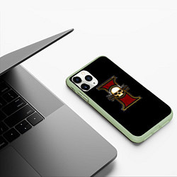 Чехол iPhone 11 Pro матовый Инсигния, цвет: 3D-салатовый — фото 2