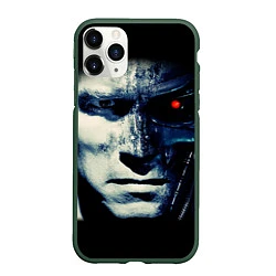 Чехол iPhone 11 Pro матовый Взгляд Терминатора, цвет: 3D-темно-зеленый