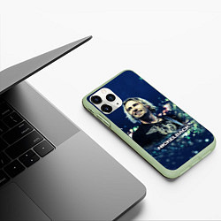 Чехол iPhone 11 Pro матовый Nickelback: Chad Kroeger, цвет: 3D-салатовый — фото 2