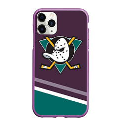 Чехол iPhone 11 Pro матовый Anaheim Ducks Selanne