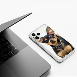 Чехол iPhone 11 Pro матовый Чихуахуа, цвет: 3D-белый — фото 2