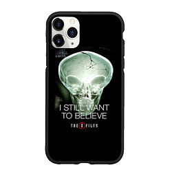 Чехол iPhone 11 Pro матовый X-files: Alien skull