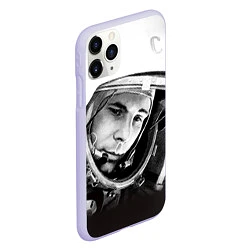 Чехол iPhone 11 Pro матовый Юрий Гагарин, цвет: 3D-светло-сиреневый — фото 2