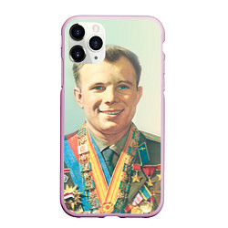 Чехол iPhone 11 Pro матовый Гагарин в орденах