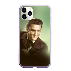 Чехол iPhone 11 Pro матовый Elvis Young, цвет: 3D-светло-сиреневый