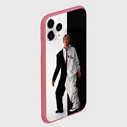 Чехол iPhone 11 Pro матовый Eminem: Black & White, цвет: 3D-малиновый — фото 2