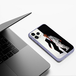 Чехол iPhone 11 Pro матовый Eminem: Black & White, цвет: 3D-светло-сиреневый — фото 2