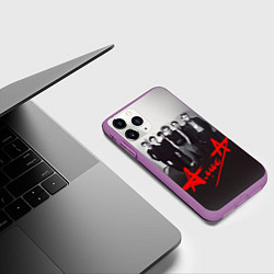 Чехол iPhone 11 Pro матовый АлисА: Трасса E95, цвет: 3D-фиолетовый — фото 2
