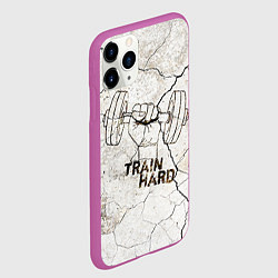 Чехол iPhone 11 Pro матовый Train hard, цвет: 3D-фиолетовый — фото 2