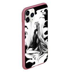 Чехол iPhone 11 Pro матовый Hatsune Miku, цвет: 3D-малиновый — фото 2