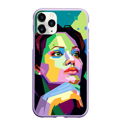 Чехол iPhone 11 Pro матовый Angelina Jolie: Art