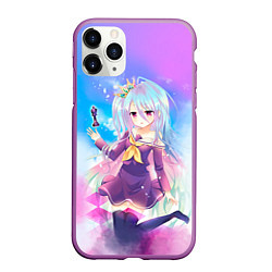 Чехол iPhone 11 Pro матовый No Game No Life, цвет: 3D-фиолетовый