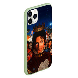 Чехол iPhone 11 Pro матовый Michael Jackson: Pop King, цвет: 3D-салатовый — фото 2