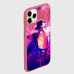 Чехол iPhone 11 Pro матовый Michael Jackson: Moon, цвет: 3D-малиновый — фото 2
