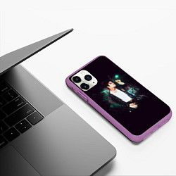 Чехол iPhone 11 Pro матовый Michael Jackson, цвет: 3D-фиолетовый — фото 2