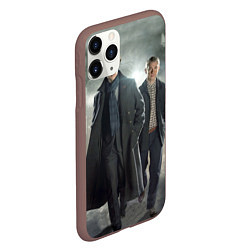 Чехол iPhone 11 Pro матовый Шерлок и Доктор, цвет: 3D-коричневый — фото 2