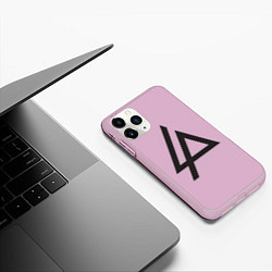 Чехол iPhone 11 Pro матовый Linkin Park: Symbol, цвет: 3D-розовый — фото 2