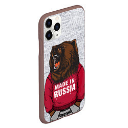 Чехол iPhone 11 Pro матовый Made in Russia, цвет: 3D-коричневый — фото 2