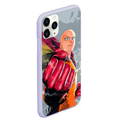 Чехол iPhone 11 Pro матовый One Punch Man Fist, цвет: 3D-светло-сиреневый — фото 2