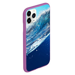 Чехол iPhone 11 Pro матовый Стихия воды, цвет: 3D-фиолетовый — фото 2