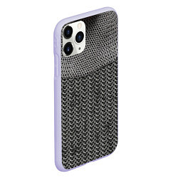 Чехол iPhone 11 Pro матовый Кольчуга, цвет: 3D-светло-сиреневый — фото 2