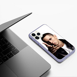 Чехол iPhone 11 Pro матовый Eminem, цвет: 3D-светло-сиреневый — фото 2