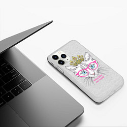 Чехол iPhone 11 Pro матовый Потому что принцесса, цвет: 3D-белый — фото 2