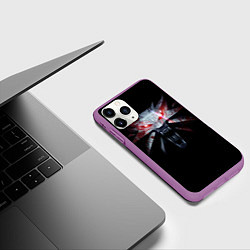 Чехол iPhone 11 Pro матовый Медальон, цвет: 3D-фиолетовый — фото 2