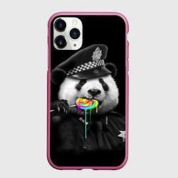 Чехол iPhone 11 Pro матовый Панда с карамелью