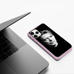 Чехол iPhone 11 Pro матовый David Bowie: Black Face, цвет: 3D-розовый — фото 2