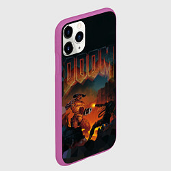 Чехол iPhone 11 Pro матовый DOOM: Wars, цвет: 3D-фиолетовый — фото 2