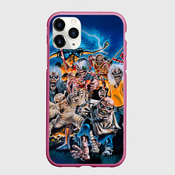 Чехол iPhone 11 Pro матовый Iron Maiden: Skeletons