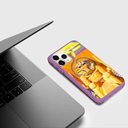 Чехол iPhone 11 Pro матовый Iron Maiden: Pharaon, цвет: 3D-фиолетовый — фото 2