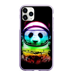 Чехол iPhone 11 Pro матовый Панда космонавт, цвет: 3D-светло-сиреневый