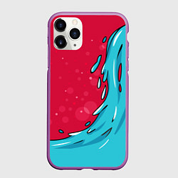 Чехол iPhone 11 Pro матовый Water Elemental, цвет: 3D-фиолетовый