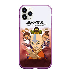 Чехол iPhone 11 Pro матовый Avatar: The last airbender, цвет: 3D-фиолетовый