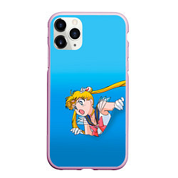 Чехол iPhone 11 Pro матовый Сейлормун, цвет: 3D-розовый