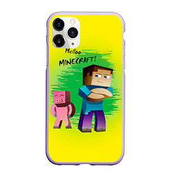 Чехол iPhone 11 Pro матовый Hello Minecraft