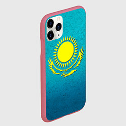 Чехол iPhone 11 Pro матовый Флаг Казахстана, цвет: 3D-малиновый — фото 2